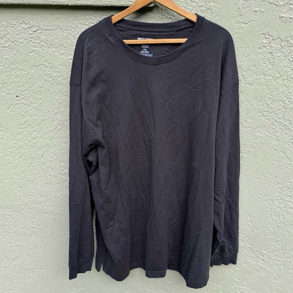 Duluth Trading Co Longtail Long Sleeve Heavy T Shirt Size 2XL Black 33” L 27” W